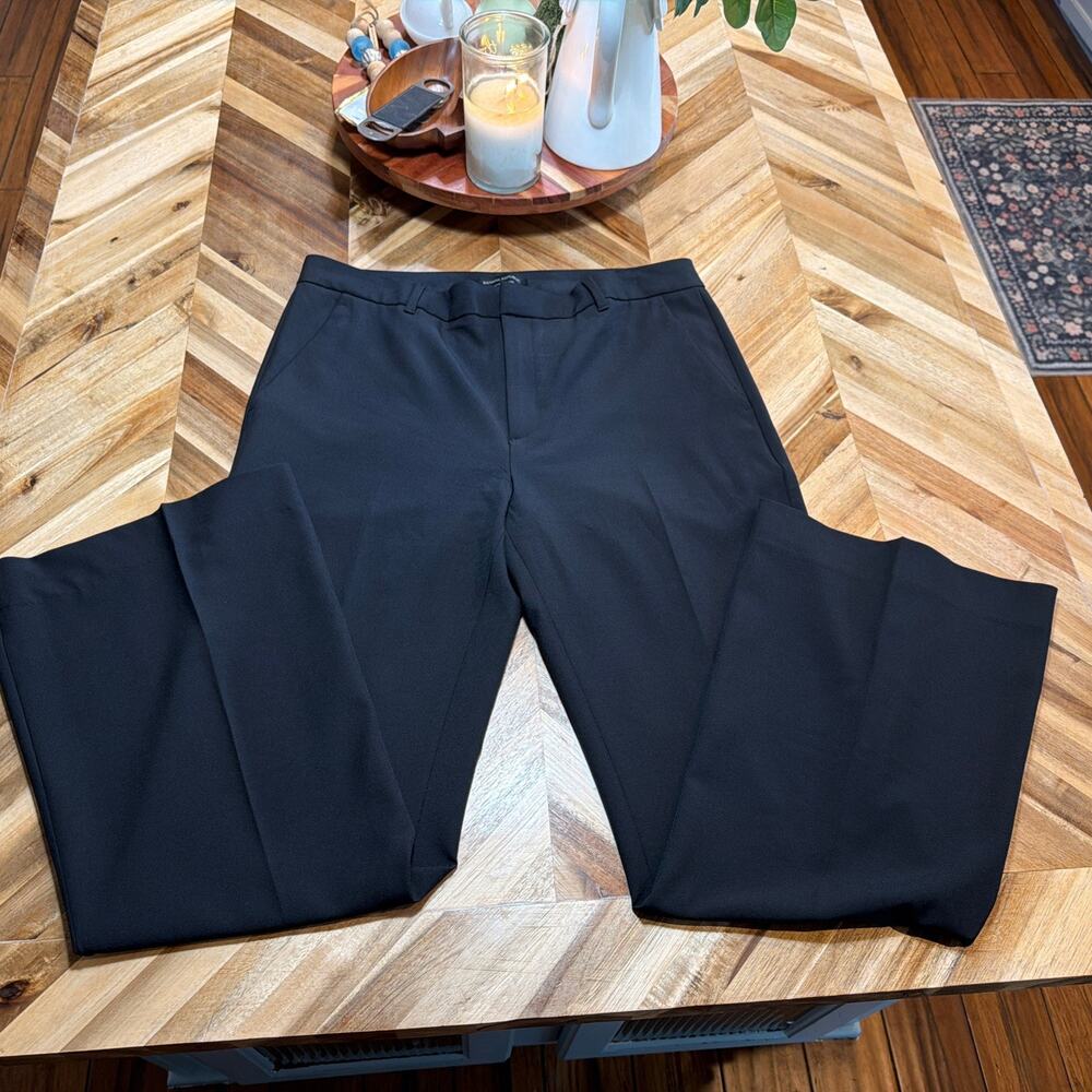 Banana Republic Women's Straight Sculpted Stretch Pant Black Career Sz 12 Petite